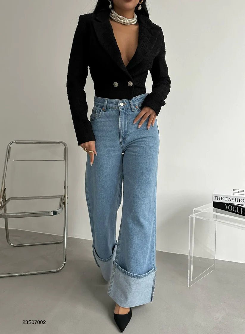 Double Bottom Straight Jeans - MASHUP