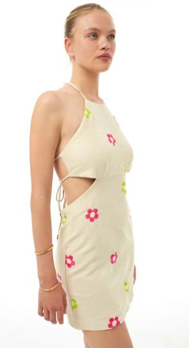 Halter Cut out Back Tie Up Dress - MASHUP