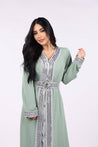 Light greenish Abaya - MASHUP