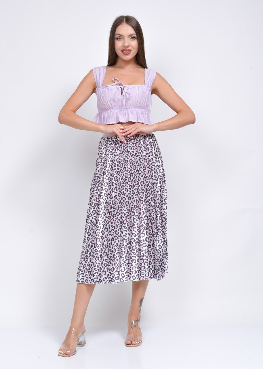 Long Skirt with Dot Tiger Print - MASHUP