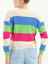 Neck Stripe Cotton Jumper - MASHUP