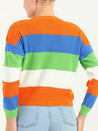 Neck Stripe Cotton Jumper - MASHUP