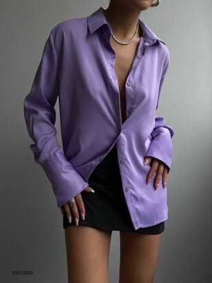 Oversize Satin Blouse - MASHUP