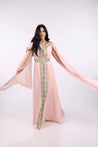 Peach Abaya with Elegant Embroidery - MASHUP