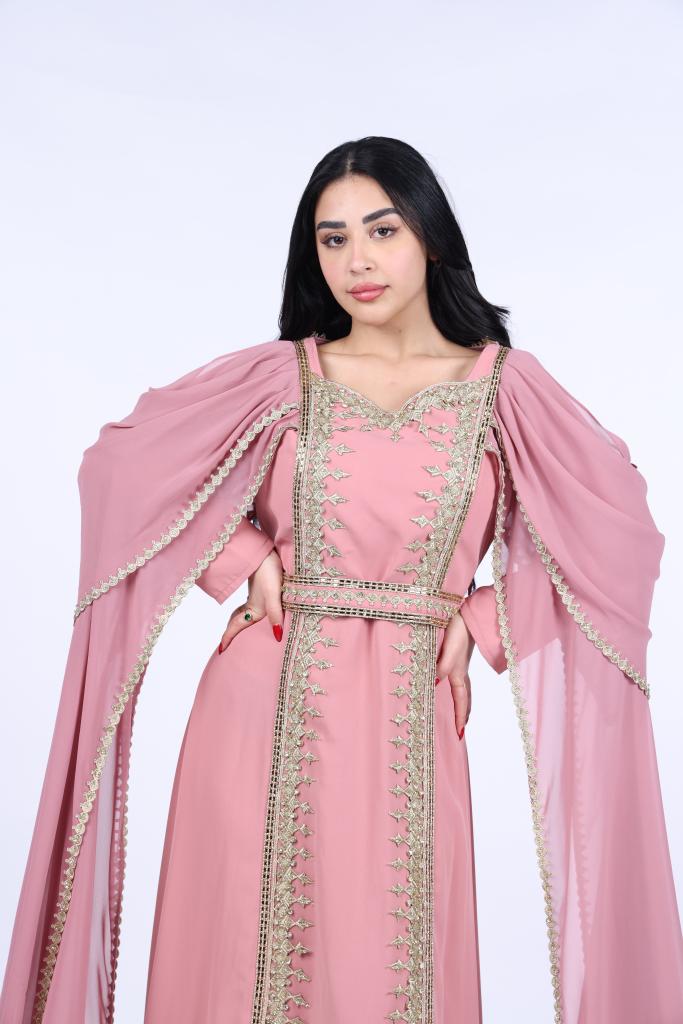 Pink & White Abaya - MASHUP