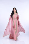 Pink & White Abaya - MASHUP