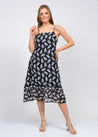 Printed Hem Ruffled Dress - MASHUP