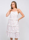 Printed Ruffle Tiered Dress - MASHUP