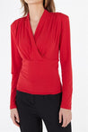 Red Top with Royal Shoulder pattern - MASHUP