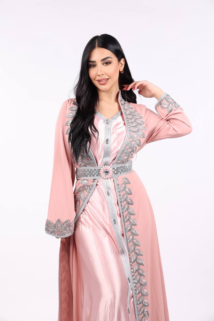 Roses Pink Abaya - MASHUP