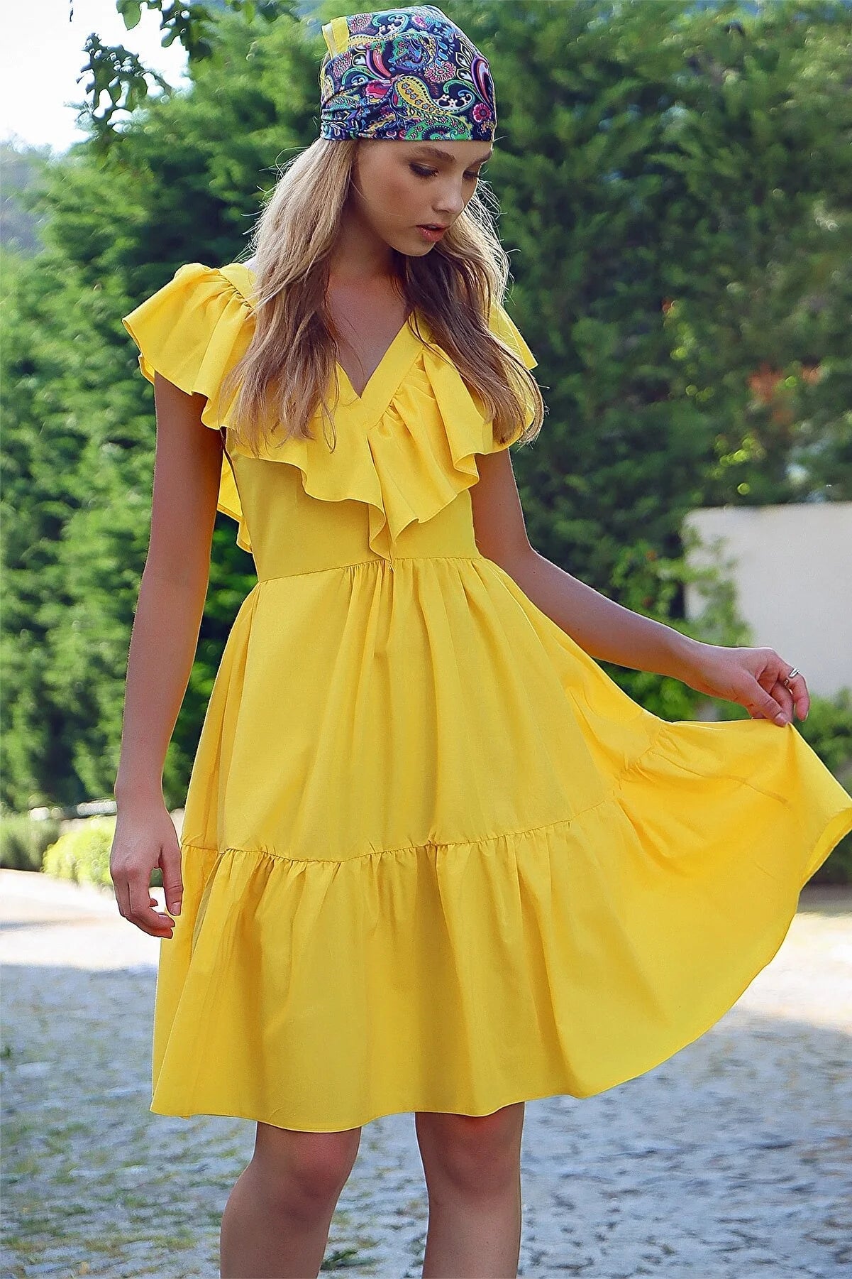 Ruffled Short Dress - MASHUP