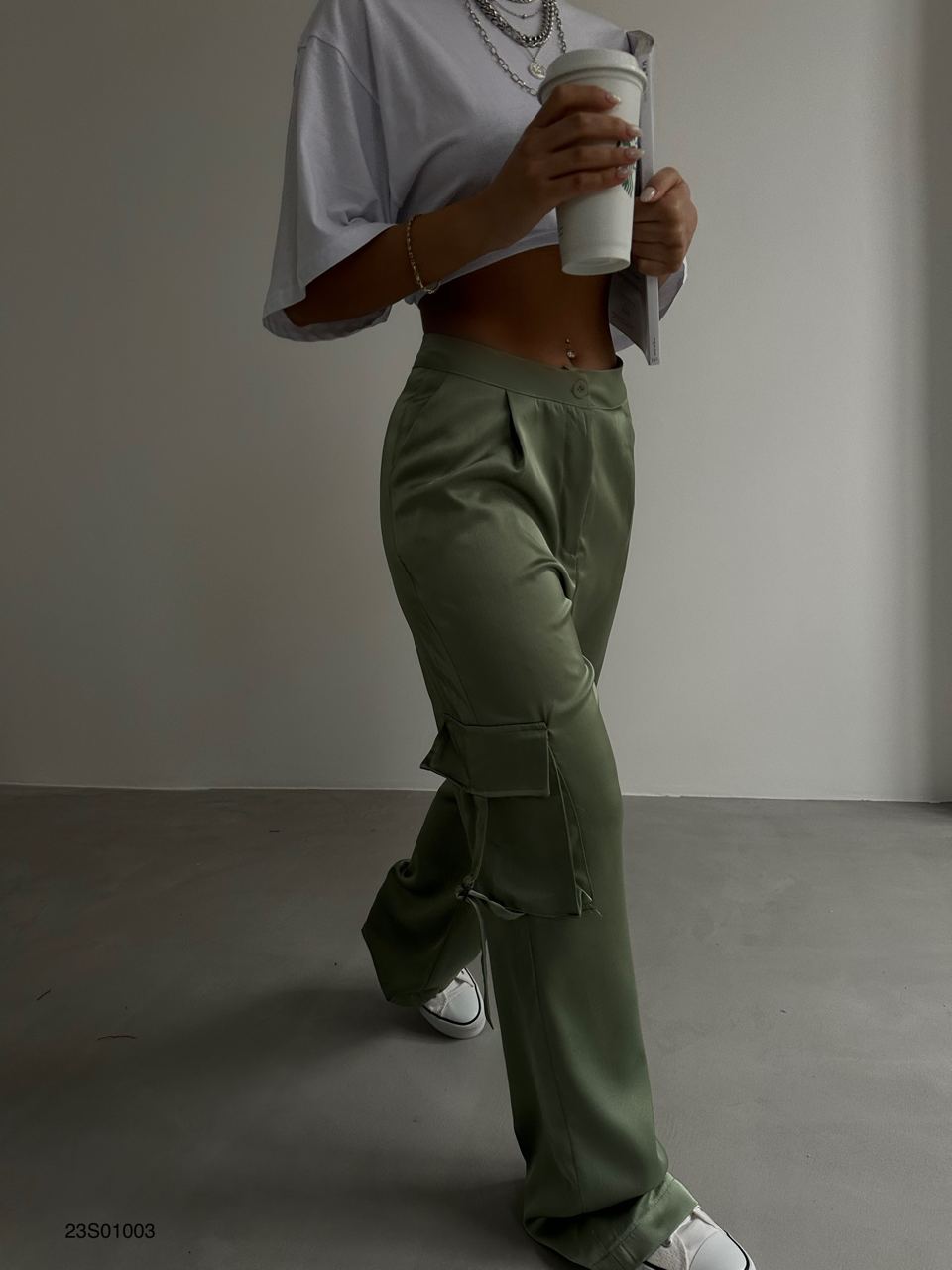 Satin Cargo Pants - MASHUP