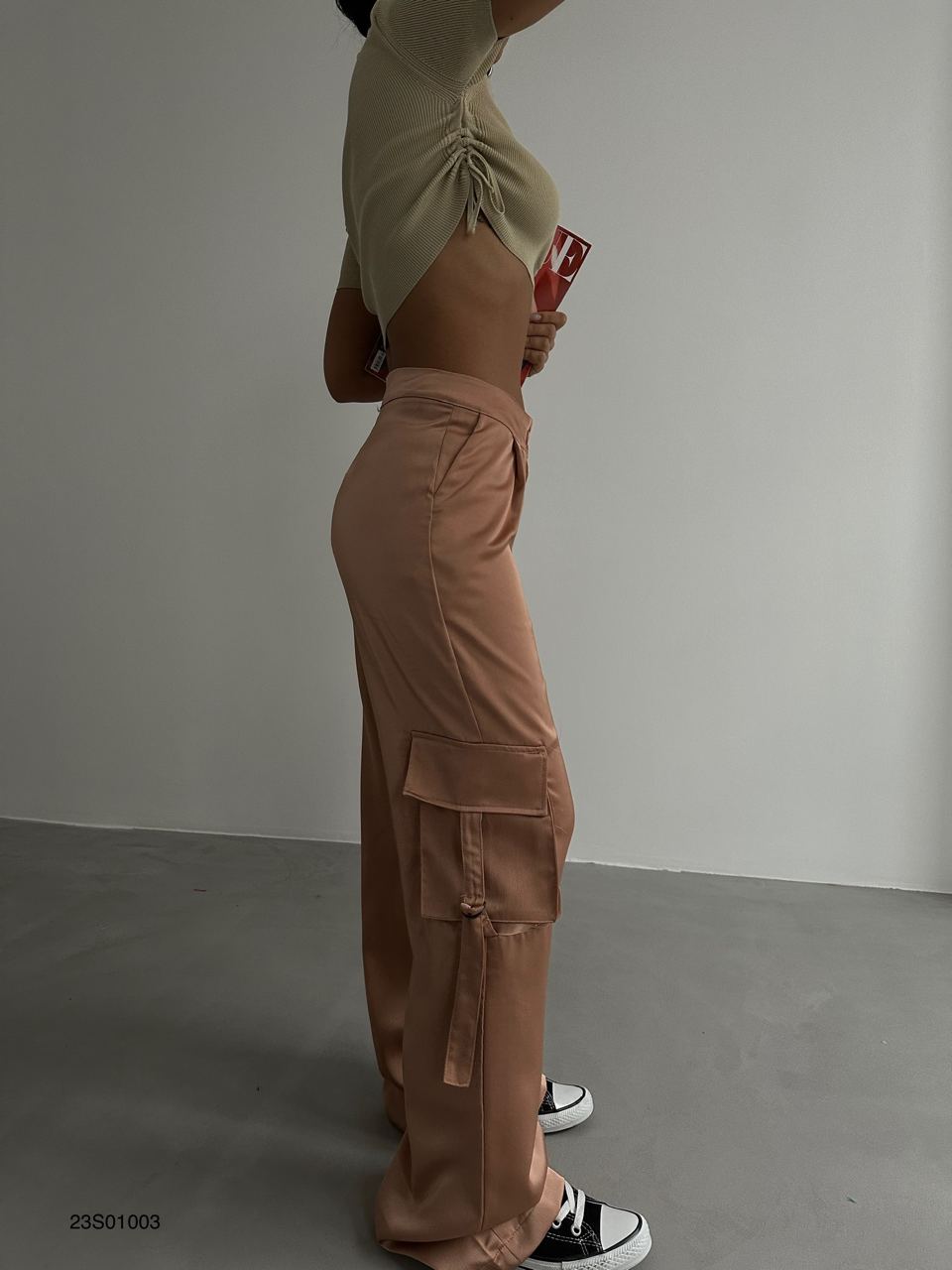 Satin Cargo Pants - MASHUP