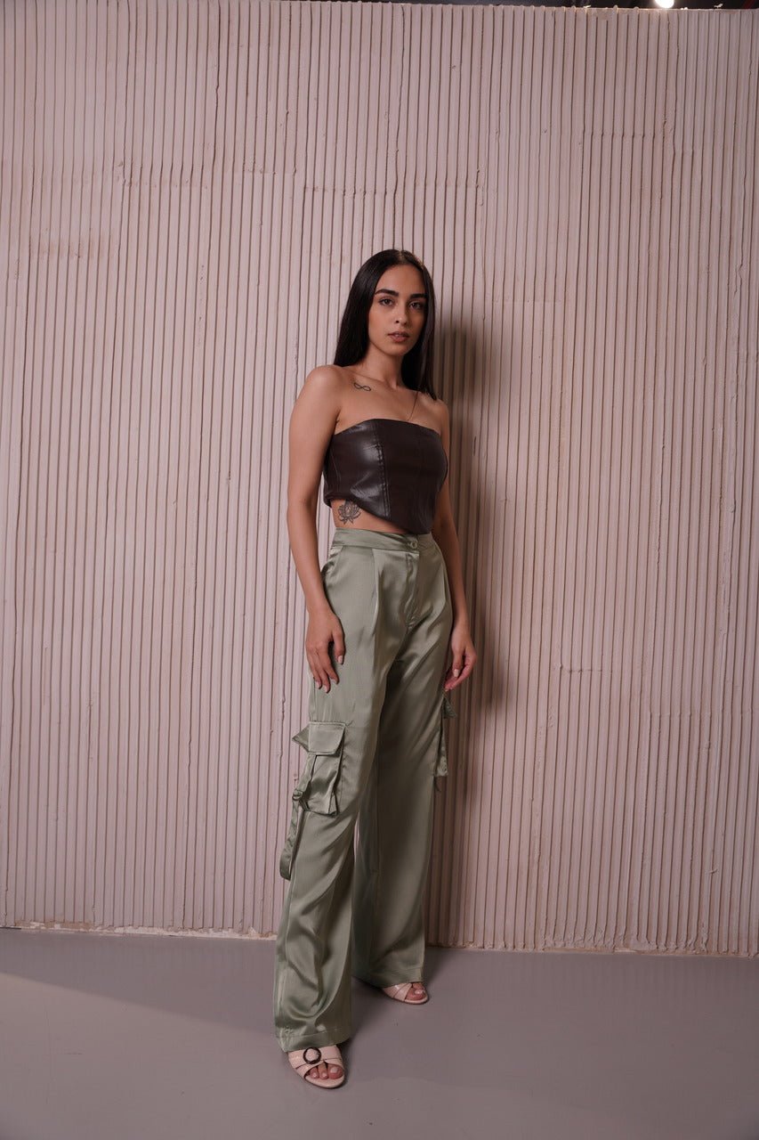 Satin Cargo Pants - MASHUP