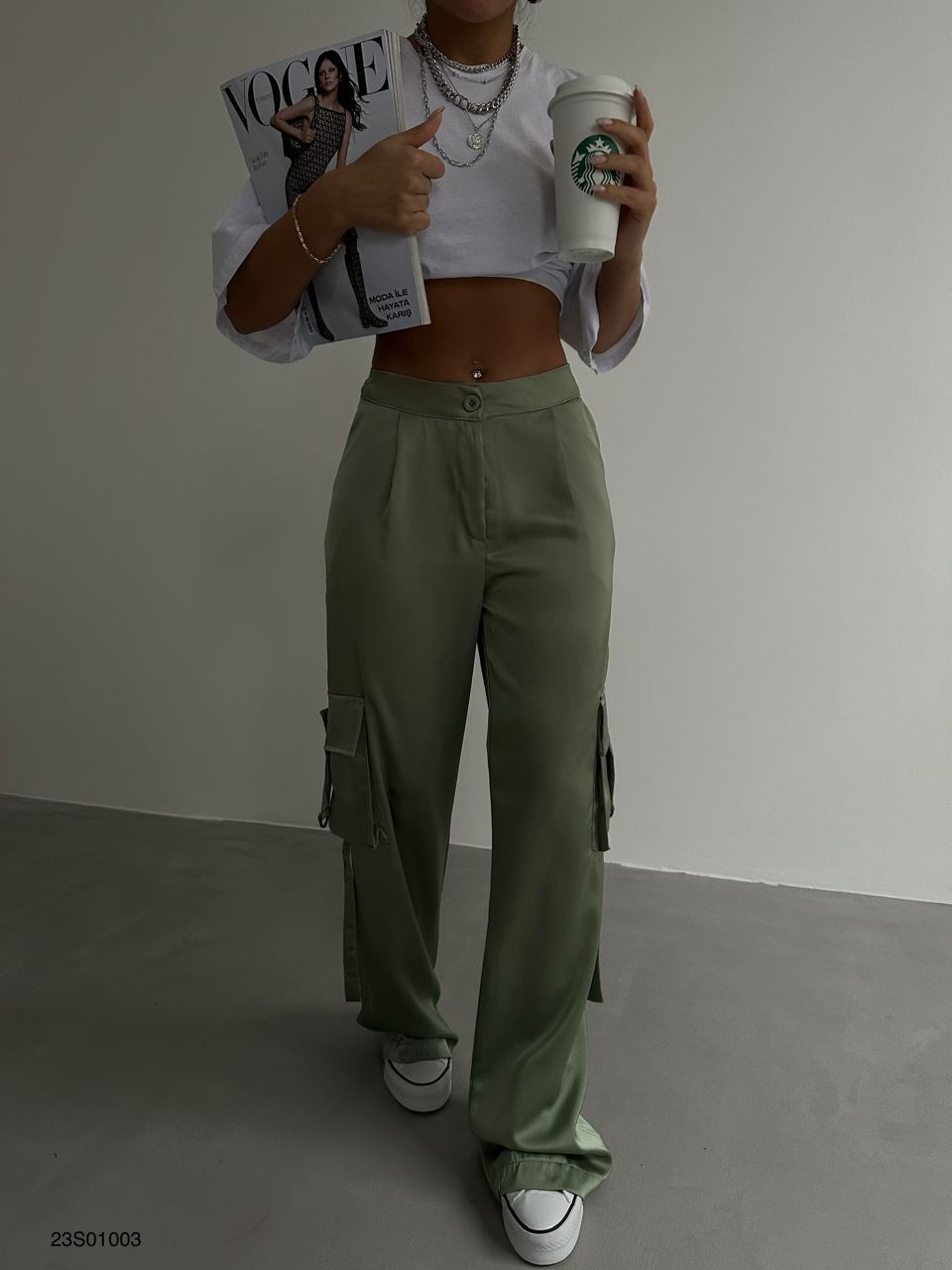 Satin Cargo Pants - MASHUP