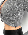 Sequin V-Neck Blouse - MASHUP