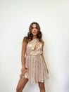 Shimmery Dress Gold & Grey - MASHUP