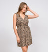 Short Sleeve Animal Print Dress - MASHUP