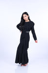 Simple one side waist work abaya - MASHUP