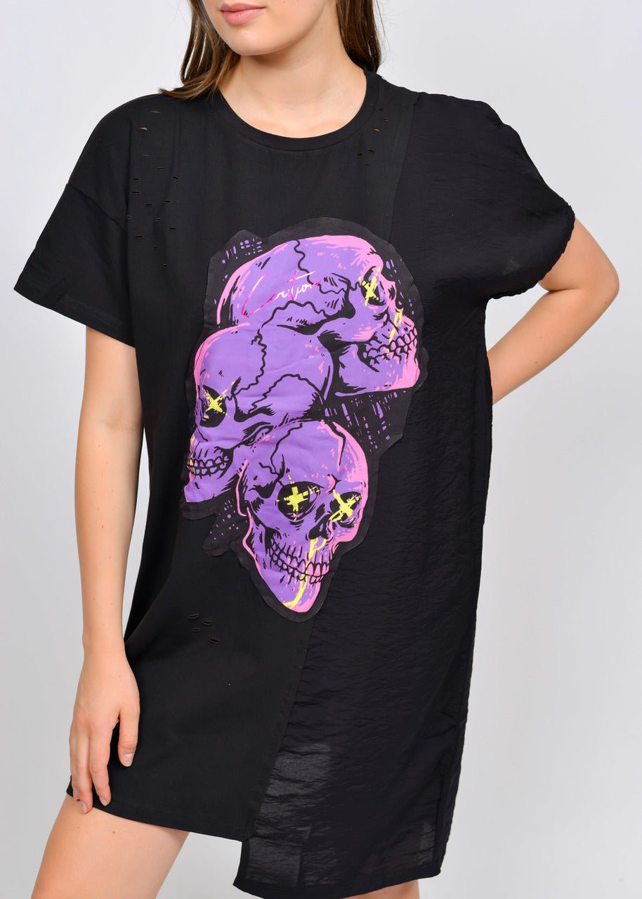 Skeleton Print T shirt - MASHUP