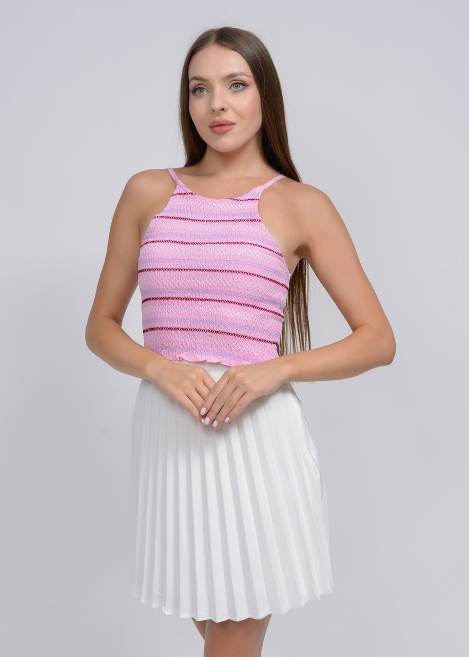 Striped Camisole Strap Top - MASHUP