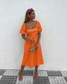 Summer Puff Sleeves Dress - MASHUP