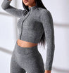 Tracksuits Crop Top High Waist Leggings Two Piece Set For Women - MASHUP