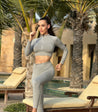 Tracksuits Crop Top High Waist Leggings Two Piece Set For Women - MASHUP