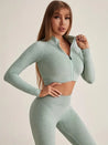 Tracksuits Crop Top High Waist Leggings Two Piece Set For Women - MASHUP