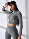 Tracksuits Crop Top High Waist Leggings Two Piece Set For Women - MASHUP