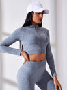 Tracksuits Crop Top High Waist Leggings Two Piece Set For Women - MASHUP