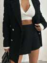 Tweed Blazer Jacket Skirt Set - MASHUP