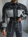 Tweed Jeans Jacket with Details - MASHUP