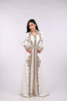 White Abaya with golden embroidery - MASHUP