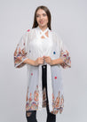 White Kimono with colorful print - MASHUP