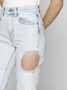 Women Jean with cut pack in thigh - MASHUP