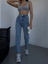 Women Light Blue Jeans - MASHUP