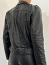 Women's Black Leather Jacket - MASHUP