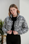 Women's Crop Patterned Coat - MASHUP