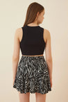 Zebra Short Skirt - Viscose - MASHUP