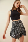 Zebra Short Skirt - Viscose - MASHUP