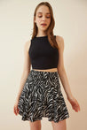 Zebra Short Skirt - Viscose - MASHUP